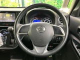 【純正革巻きステアリング】上質な革を使用することで、手にしっかり馴染みとても運転しやすいハンドルです♪