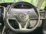 【純正革巻きステアリング】上質な革を使用することで、手にしっかり馴染みとても運転しやすいハンドルです♪