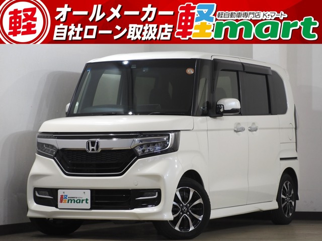 N-BOXカスタムG EX ホンダセンシングBカメラ ETC ACC PSD フルセグナビ BT DVD
