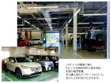 ☆14ピットの整備工場と5ピットの美装専用工場を備え、納車前からアフターまで一貫して対応できる体制を整えています。