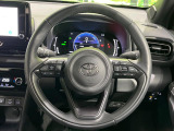 【純正革巻きステアリング】上質な革を使用することで、手にしっかり馴染みとても運転しやすいハンドルです♪