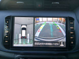 車を真上から画面で確認出来るアラウンドビューモニター♪画面を見ながら車庫入れが非常に楽になります!