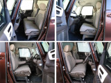 大柄な人でも不満の無いよう設計したフロントベンチシート。運転席は高さ調整もついており小柄な方でも視界良好です。