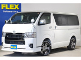 【厳選中古】ハイエースバン ダークプライムⅡ ディーゼル2WD BIG-Xメカレスナビ HDMI フロントエアロ オーバーフェンダー DELF02/17インチAW ナスカータイヤ!