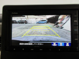 バックカメラの画像です。ガイドラインがスムースな車庫入れをサポートいたします!車庫入れの安心感がアップしますね☆