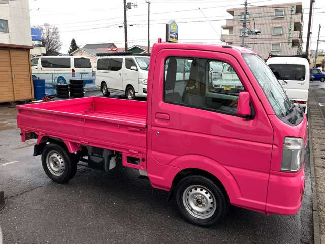 スズキ キャリイ KX 4WD 4WD フロアAT ピンク全塗装 働く女子 の中古車