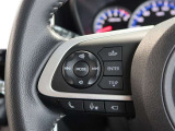 ステアリングスイッチ付き。前方から目を離すことなく操作することが可能です。