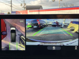 アラウンドビューモニターまるで車を真上から映したような映像で、前後左右の感覚が分かります♪車庫入れや駐車時に大活躍の機能です。