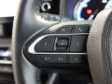 ステアリングスイッチ付き。前方から目を離すことなく操作することが可能です。
