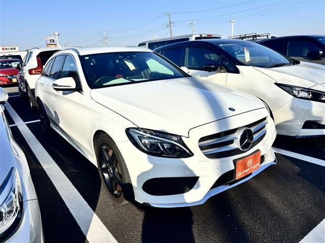 Cクラスワゴン C220d スポーツ 本革仕様 禁煙車 オプション赤革 純正8インチナビ