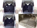 後席を倒すとフラットにすることが出来ます。簡単シートアレンジで広々としたラゲッジスペースに早変わり!普段使いにもお出かけにも大活躍です☆