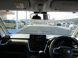 大きなフロントガラスで視界良好です。