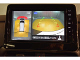 ★カーナビで見るバックモニターです!バックの際にはアラウンドビューモニターが付いているので車全体を見ることができるので簡単に駐車ができます