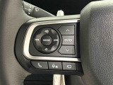 ナビゲーションやオーディオを取り付けた場合に,その操作がハンドルの手元でできるステアリングスイッチが付いてます