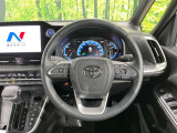 【純正革巻きステアリング】上質な革を使用することで、手にしっかり馴染みとても運転しやすいハンドルです♪