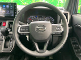【純正革巻きステアリング】上質な革を使用することで、手にしっかり馴染みとても運転しやすいハンドルです♪