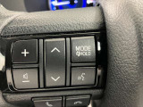 ハンドルの左側には、オーディオのチャンネル、モード、音量などを切り替えるスイッチが付いてます。走行中にモニターを注視しないよう便利な機能です。