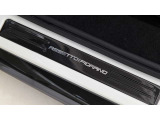 オプションのカーボン製シルキックプレート。ドアを開閉するたびに足元をレーシーに演出。