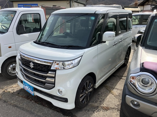 スペーシアカスタムZターボ ユーティリティパッケージ デュアルカメラブレーキサポート 4WD