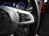 手元で操作できる便利なスイッチ付です。運転に集中しながら、安全に機能を使いこなせます。