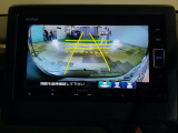 バックカメラの画像です。ガイドラインがスムースな車庫入れをサポートいたします!車庫入れの安心感がアップしますね☆
