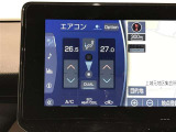 ディスプレイオーディオの画面から、タッチ操作でエアコンの調整も出来ます。