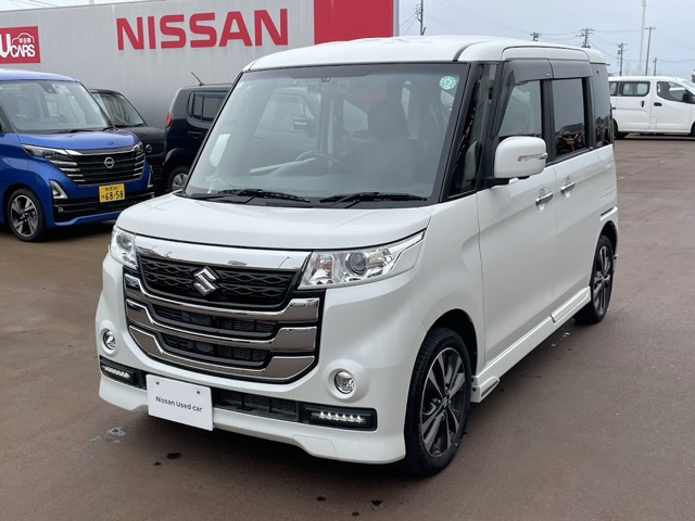 スペーシアカスタムZターボ ユーティリティパッケージ デュアルカメラブレーキサポート 4WD