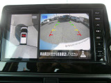 まるで上空から見下ろしているような感じで駐車が楽にできるインテリジェントアラウンドビューモニター
