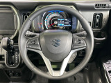 【純正革巻きステアリング】上質な革を使用することで、手にしっかり馴染みとても運転しやすいハンドルです♪