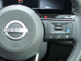 ステアリングスイッチはプロパイロットコントロールスイッチ・オーディオスイッチ付です。写真はプロパイロットコントロール。