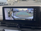 アラウンドビューモニターで車の周辺状況をナビ画面で確認できます☆
