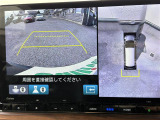 【パノラミックビューモニター】クルマを真上から見下ろした視点で駐車をサポートします。クルマの斜め後ろや真横など、いち早く障害物に気が付くことができます。