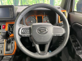 【純正革巻きステアリング】上質な革を使用することで、手にしっかり馴染みとても運転しやすいハンドルです♪