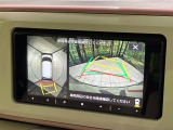 【パノラマモニター】専用のカメラにより、上から見下ろしたような視点で360度クルマの周囲を確認することができます☆死角部分も確認しやすく、狭い場所での切り返しや駐車もスムーズに行えます。