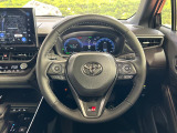 【純正革巻きステアリング】上質な革を使用することで、手にしっかり馴染みとても運転しやすいハンドルです♪