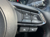 ステアリング右側にはレーダークルーズコントロールが装備。高速道路などでアクセルやブレーキを操作することなく前方車との車間距離を保つよう自動で車速をコントロールします。