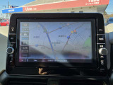 日産純正メモリーナビ。操作も簡単なタッチパネルです。