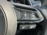 ステアリング右側にはレーダークルーズコントロールが装備。高速道路などでアクセルやブレーキを操作することなく前方車との車間距離を保つよう自動で車速をコントロールします。
