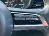 ステアリング右側にはレーダークルーズコントロールが装備。高速道路などでアクセルやブレーキを操作することなく前方車との車間距離を保つよう自動で車速をコントロールします。