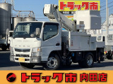 平成29年式三菱キャンター高所作業車10m6速AT・アイチ製・ナビTV・ドラレコ・Bカメラ・電格ミラー・キーレス・坂道