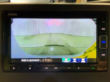 リアカメラ付で、後方をナビ画面で確認。車庫入れも安心です。もちろん、バックギアと連動しています。