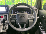 【純正革巻きステアリング】上質な革を使用することで、手にしっかり馴染みとても運転しやすいハンドルです♪