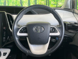 【純正革巻きステアリング】上質な革を使用することで、手にしっかり馴染みとても運転しやすいハンドルです♪