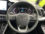 【純正革巻きステアリング】上質な革を使用することで、手にしっかり馴染みとても運転しやすいハンドルです♪