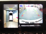アラウンドビューモニターは4方のカメラで真上から車を見たようにモニターで確認ができます。周辺の安全確認、小さなお子様や障害物も目視で確認できるので駐車のしやすさだけでなく、事故防止にも役立ちます。