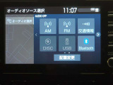 オーディオモードメニュー、AM・FMラジオ CD・DVD再生 Bluetoothも接続可能!