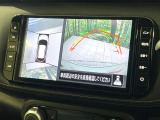 【アラウンドビューモニター】専用のカメラにより、上から見下ろしたような視点で360度クルマの周囲を確認することができます☆死角部分も確認しやすく、狭い場所での切り返しや駐車もスムーズに行えます。