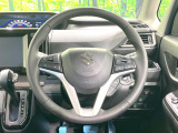 【純正革巻きステアリング】上質な革を使用することで、手にしっかり馴染みとても運転しやすいハンドルです♪