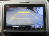 バックカメラの画像です。ガイドラインがスムースな車庫入れをサポートいたします!車庫入れの安心感がアップしますね☆