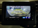 バックカメラの画像です。ガイドラインがスムースな車庫入れをサポートいたします!車庫入れの安心感がアップしますね☆